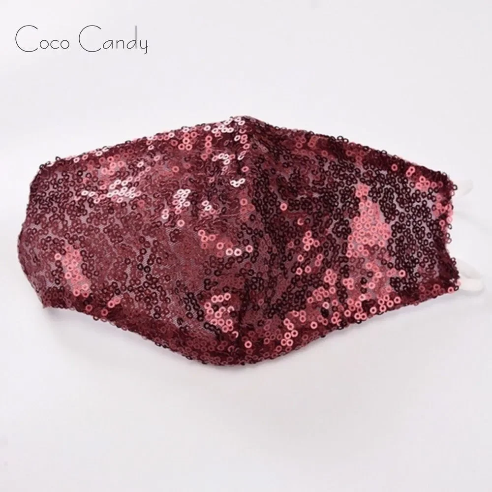 🆕Luxury Red Sequin Face Mask